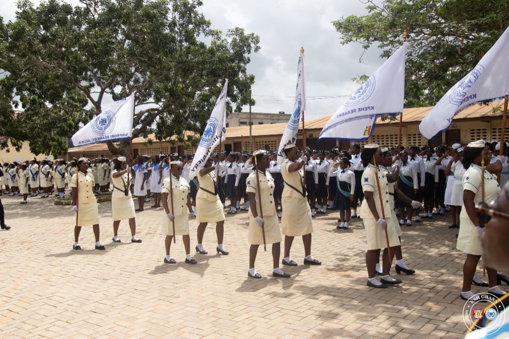 Ladies Auxiliary deanery parade with ceremonial flags